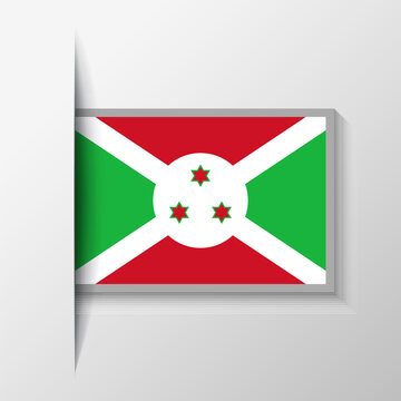 Vector Rectangular Burundi Flag Background