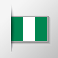 Vector Rectangular Nigeria Flag Background