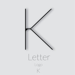 Obraz premium Letter Logo K