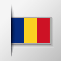 Vector Rectangular Romania Flag Background