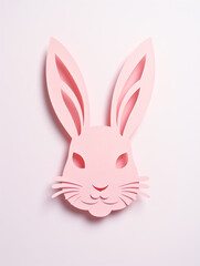 Obraz premium Easter theme paper cut out easter card pastel palette minimalistic design