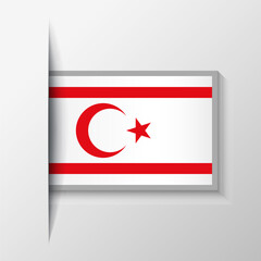 Vector Rectangular Northern Cyprus Flag Background