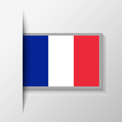 Vector Rectangular France Flag Background