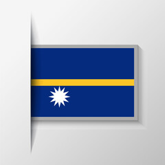 Fototapeta premium Vector Rectangular Nauru Flag Background