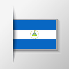 Vector Rectangular Nicaragua Flag Background