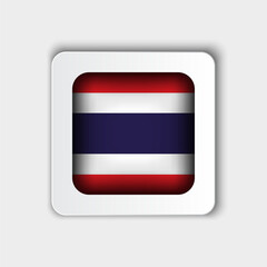 Thailand Flag Button Flat Design