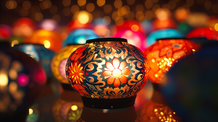 美しいアジア風の照明器具