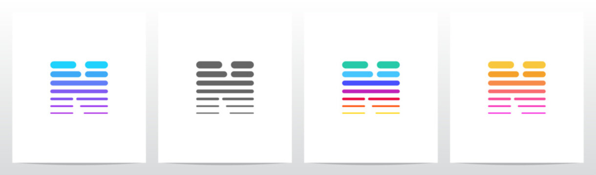 Horizontal Lines Thick And Thin Letter Logo Design N