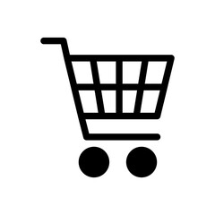 Shopping icon vector. Shopping cart icon. Trolley icon vector