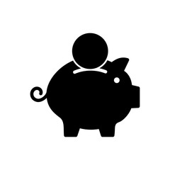 Piggy bank icon vector. piggy money icon