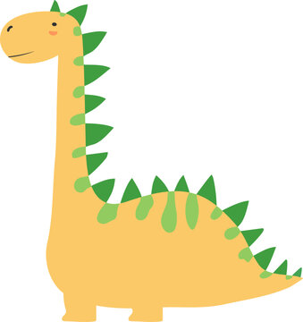 recommend clip art: Cartoon dinosaur, cute dino, animal character vector icon, baby funny illustration isolated on white background