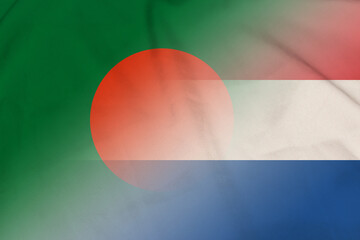 Bangladesh and Netherlands national flag international relations NLD BGD