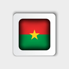 Burkina Faso Flag Button Flat Design