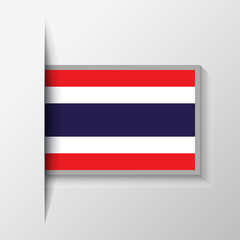 Vector Rectangular Thailand Flag Background