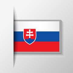 Vector Rectangular Slovakia Flag Background