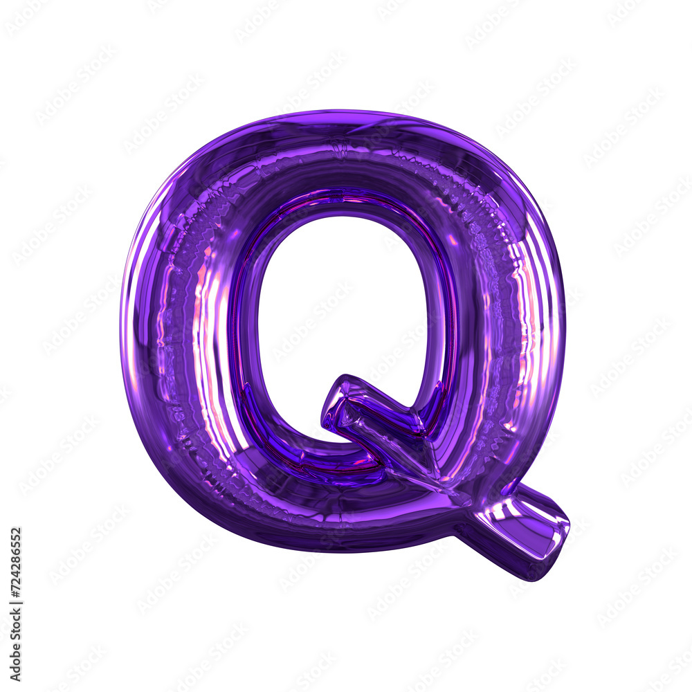 Wall mural Inflatable symbol. letter q