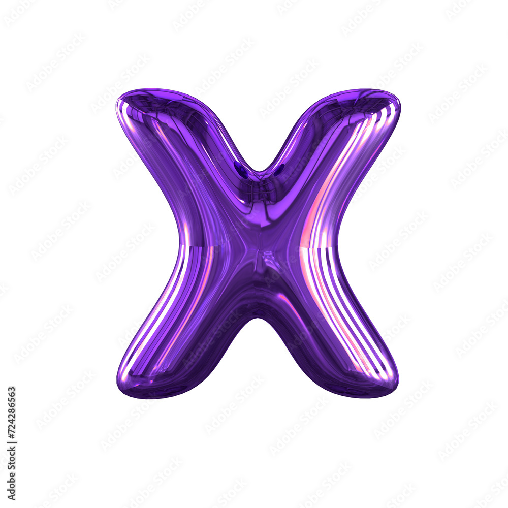 Wall mural inflatable symbol. letter x