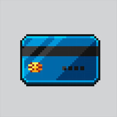 Fototapeta premium Pixel art illustration Credit Cards. Pixelated Credit Cards. Bank Credit Cards. pixelated for the pixel art game and icon for website and video game. old school retro.