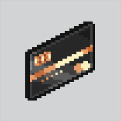 Obraz premium Pixel art illustration Credit Cards. Pixelated Credit Cards. Bank Credit Cards. pixelated for the pixel art game and icon for website and video game. old school retro.