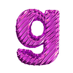 Ribbed purple symbol. letter g