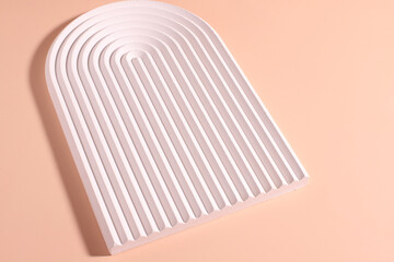 Large wavy podium on the pastel background. Pastel colors,good for display products,large banner