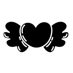 Black Valentine Element Icon Vector 