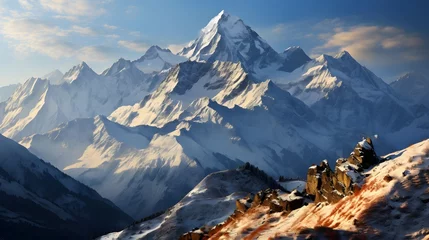 Papier Peint photo Everest Panoramic view of Mount Elbrus, Caucasus, Russia