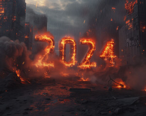 The Year 2024 Ablaze: A Symbol of Urgent Times