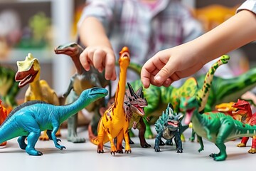 Exploring the Jurassic: A Toddler Engages in Playtime, Learning and Having Fun with Dinosaur Toys -...