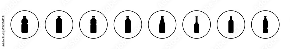 Wall mural bottle icon vector. bottle sign and symbol - Wall murals