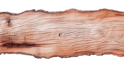 wooden plank texture with bark, transparent background