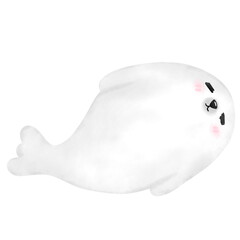 Baby seal, watercolor, cute seat, illustration, sea, ocean