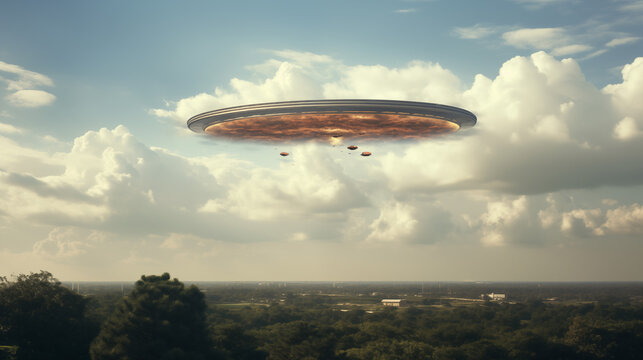 UAPs hovering above house during daylight