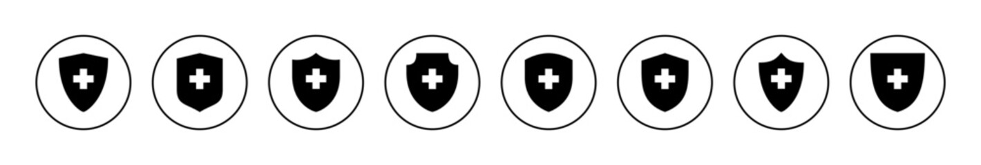 Health insurance icon vector. Insurance health document sign and symbol