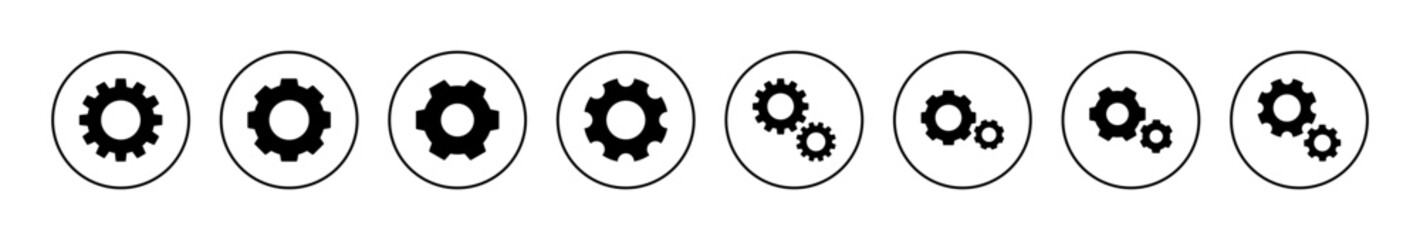 Setting icon vector. Cog sign and symbol. Gear Sign