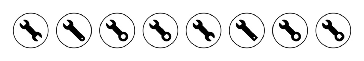 Wrench icon vector. repair icon. tools sign and symbol - obrazy, fototapety, plakaty