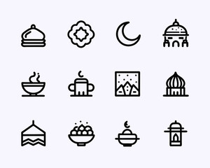 Fototapeta na wymiar icon sheet ramadhan