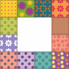 patchwork background with different patterns	
