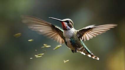 Obraz premium hummingbird on a flower