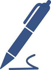 Pen, writing icon. Replaceable vector design.
