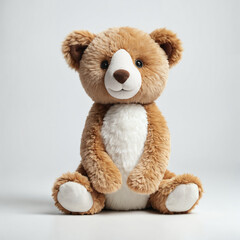 Obraz premium Teddy Bear Stuffed Animal plush Toy doll, 3D render, Al Enhanced