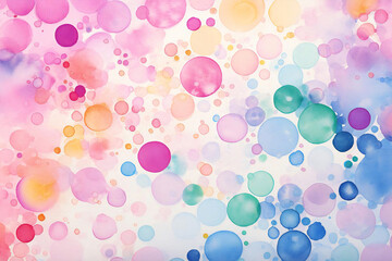 Cute and colorful background material painted with watercolors, Generative AI