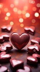 Obraz premium Valentines day heart shape chocolates