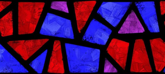 Colorful abstract stained glass window background for wallpaper, web page, and banners