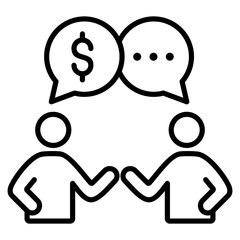 Salary Negotiation Icon Element For Design