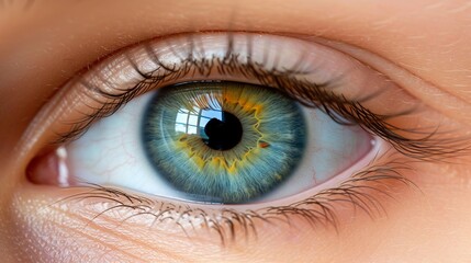 Captivating close up shot of a human eye showcasing extraordinary detail and intricate features