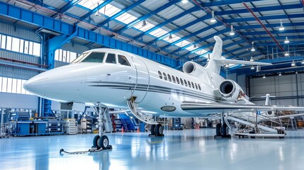 Aircraft hangar maintenance  system check and spare parts replacement for safe flights