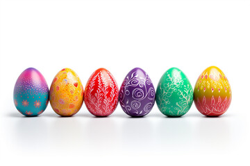 funny Easter bunny with eggs 3d art Happy Easter Day, Easter Eggs 3D Illustration, Easter Bunny Banner Easter happy background egg banner card holiday spring pattern rabbit Generative Ai