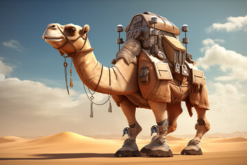 Arabian camel - obrazy, fototapety, plakaty