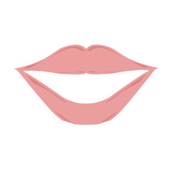 Illustration design of a woman's pink lips. Perfect for stickers, card elements, social media, banners, posters